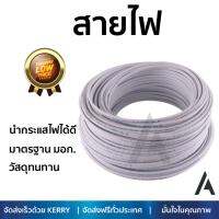 สายไฟ สายไฟฟ้า คุณภาพสูง  สายไฟ VAF NATION 2x2.5 SQ.MM 100M ขาว  NATION  VAF 2x2.5 SQ.MM 100M นำกระแสไฟได้ดี ทนทาน รองรับมาตรฐาน มอก. Electrical Wires จัดส่งฟรี Kerry ทั่วประเทศ