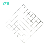 ?【Lowest price】YKS มัลติฟังก์ชั่สีดำ35x35ซม.ตาข่ายรวมการจัดเก็บ DIY ชั้นวางตาข่ายลวด