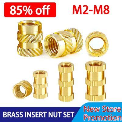 M2 M2.5 M3 M4 M5 M6 M8 3D Printing Part Heat Threaded Insert Nut Knurled Hot Melt Molding Injection Embedded Brass Insertion Nut Nails Screws Fastener