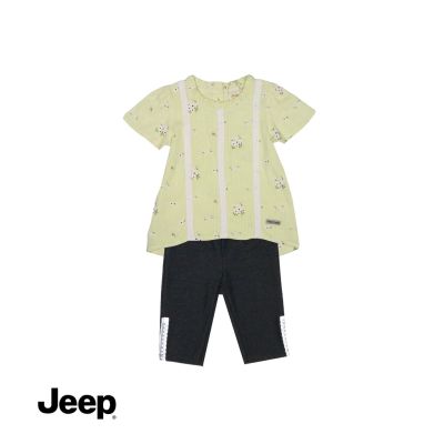 Jeep BABY GIRL 2-IN-1 เสื้อเบลาส์ แขนสั้น และชุดขายาว สําหรับเด็กผู้หญิง 772442-770126 br