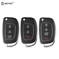 KEYYOU สำหรับ Hyundai Solaris Ix35 Ix45ปลอกรีโมทกุญแจรถยนต์ ELANTRA Santa Fe ใหม่ Verna 3/4 HY20ใบมีดกุญแจรีโมทด้านขวา