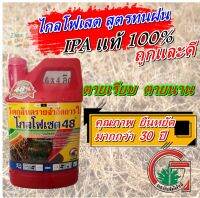 ไกลโฟเสต 48 สูตรทนฝน IPA แท้ 100% ชนิดดูดซึม