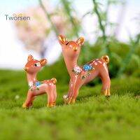 Tworsen Deer Model Micro Landscape Bonsai Succulent Mini Garden