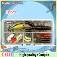 Mysterious Stars【Ready Stock】 ?Fish box?ชุดเหยื่อตกปลาหลายแบบ Wobblers สีผสมชุดเหยื่อปลอมแบบแข็งเหยื่อปลอมปลาซิวช้อนจิ๊กเหยื่อปลอมสำหรับตกปลา