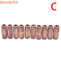 ?【Lowest price】Wonderful 10pcs ไม้ผมถัก dreadlock ลูกปัดหลอดแหวนผมขยายคลิป