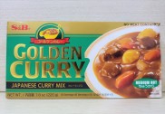 hộp 220g CÀ RI GOLDEN NHẬT BẢN VỊ CAY VỪA S&B Medium Hot Japanese Curry Mix