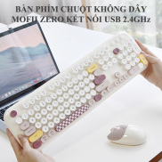 Bàn phím và chuột không dây MOFII ZERO nút tròn kết nối bằng chip USB