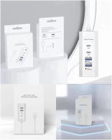 USB Charger ปลั๊กพกพา ชาร์จไว 2.4A PD 2 พอร์ต+USB 2 พอร์ต ULTRA HIGH Fast Charger ยาว 1 เมตร