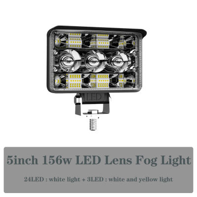 345inch LED Lens Fog Light Spot Flood Combo LED Bar Work Light Off Road for Truck Tractor 4x4 Barra Motorcycle Headlight