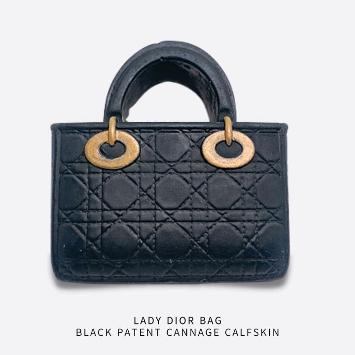 Dior Black Cannage Patent Leather Small Miss Dior Flap Bag at 1stDibs