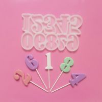 ✆▣♘ New 0-9 Number Shape Silicone Lollipop Molds DIY Chocolate Candy Cheese Mould Birthday Party Baby Shower Cake Decorating Tools