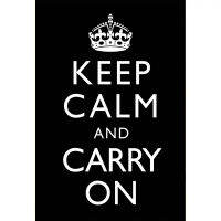 โปสเตอร์ Keep Calm and Carry On คำชวัญ UK สงครามโลกครั้งที่สอง รูป ภาพ ติดผนัง poster 34.5x 23.5นิ้ว(88x60ซม.โดยประมาณ)