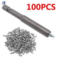 100 Pces 4*9มม. Neve Parafuso Pneus Studs Anti Skid Queda Picos Roda Pneus Para Carro Motocicleta Botas De Bicicleta Inverno Emergência