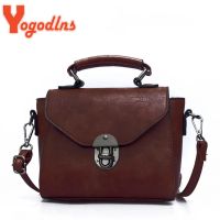 Yogodlns Vintage Leather Female Top-handle Bags Small Women Shoulder Bag Crossbody Messenger Bag Casual Handbags