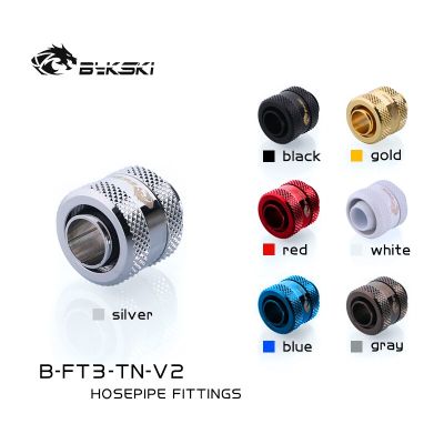 Bykski อุปกรณ์ระบายความร้อนด้วยน้ำ B-FT3-TN-V2, 3/8 "ID * 1/2" OD 10X13Mm อุปกรณ์ท่ออ่อน,G1/4 "เหมาะสำหรับท่ออ่อน