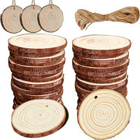 DIY Wood Crafts Christmas Ornament Supplies Wood Slice Christmas Ornament Pine Wood Chips Crafts Natural Round Wood Slices