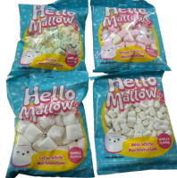 Hello Mallow  Marshmallow มาร์ชเมลโลว์  มาร์ชเมลโลว์บาบีคิว ดอกไม้, หัวใจ, ขาวใหญ่, ขาวมินิ  1ซอง 250กรัม