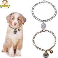 Livesme 2 Piece Gold&amp;Silver Chain Collar Adjustable Dog Collar Chain Necklace Personalized Luxury Designer Dog Chain