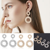 ผู้หญิงรอบต่างหูเพชร PARTY Bling EAR STUD Lady เครื่องประดับของขวัญ