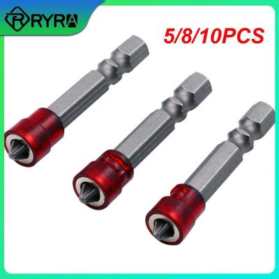 5/8/10PCS Electric Screw Cutting Cross Head Wind Screwdriver Bit Cross Anti-slip Screwdriver Bits Magnetic Coil Single Cross Screw Nut Drivers