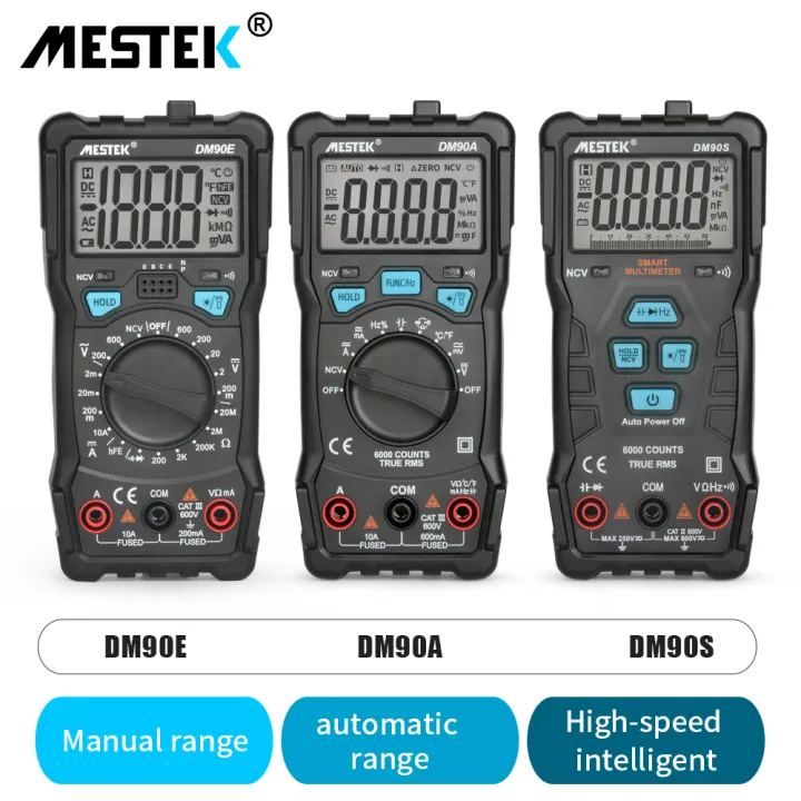 mestek-digital-multimeter-dm90aes-ncv-6000-counts-auto-ranging-acdc-voltage-meter-flashlight-back-light-universal-multitester