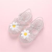 New Summer Children Jelly Princess Sandals Sweet Flowers Girls Toddlers Baby Breathable Hollow Shoes