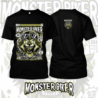 Monster New Wolf Summer Motorsport Biker Premium Printed T-shirt Large 4XL 5XL fashion versatile t-shirt