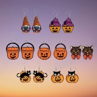 Pumpkin Collection Halloween Earrings Earring ต่างหู ฮาโลวีน ต่างหูฟักทอง ฟักทอง ผี ตุ้มหู ต่างหูฮาโลวีน ตุ้มหูฮาโลวีน