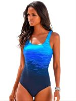 【 Cw】 Ombre ชุดว่ายน้ำผู้หญิงกีฬาชุดว่ายน้ำ Slimming Bodysuit Summer Beach ชุดว่ายน้ำ