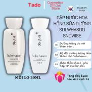 Cặp nước hoa hồng và sữa dưỡng Sulwhasoo Snowise Brightening cao cấp bạch