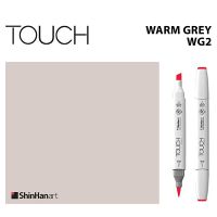 TOUCH TWIN BRUSH MARKER WG2 (WARM GREY) / มาร์คเกอร์หัวพู่กัน-หัวตัดขนาดกลาง รหัส WG2 (WARM GREY)