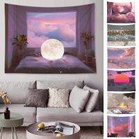 Scene Pattern Tapestry Ins Style Hanging Tapestries Washable Sea View Hanging Cloth Durable Wall Chart Living Room Decor