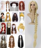 ☈◐ Ralph Breaks the Internet Wig Belle Merida Cinderella Ariel Snow Hair Wigs