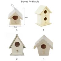 +【‘ 1Pcs Mini Bird Wooden House Wall-Mounted Hanging Nest Gardening Decoration Birds Wood Home Case Gardening Pet Supplies