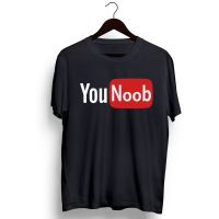 เสื้อยืดคอกลมแขนสั้นแฟชั่นพิมพ์ลายแบบเรียบง่าย Younoob-tshirtcotton