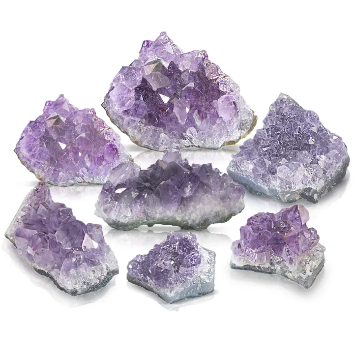 Thạch anh tím thô nhiều kích thước[Raw Amethyst Crystal Cluster Stone; Amethyst Germ Crystals Point; Amethyst Raw] | Lazada.vn