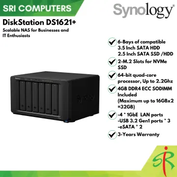 Synology Ds923+ 4-Bay Nas Network Storage Enclosure 64-Bit 2-Core