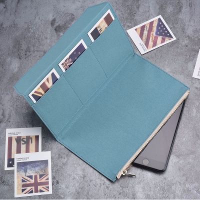 【CC】 Canvas pocket Leather Notebook Accessory Regular size paper card storage bag
