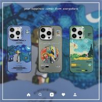 เคส IPhone11【สองชั้น/แวนโก๊ะ/ท้องฟ้าเต็มไปด้วยดวงดาว】เคสอะคริลิคสำหรับ iPhone 14 Pro Max 12 Pro Max 13 Pro Max