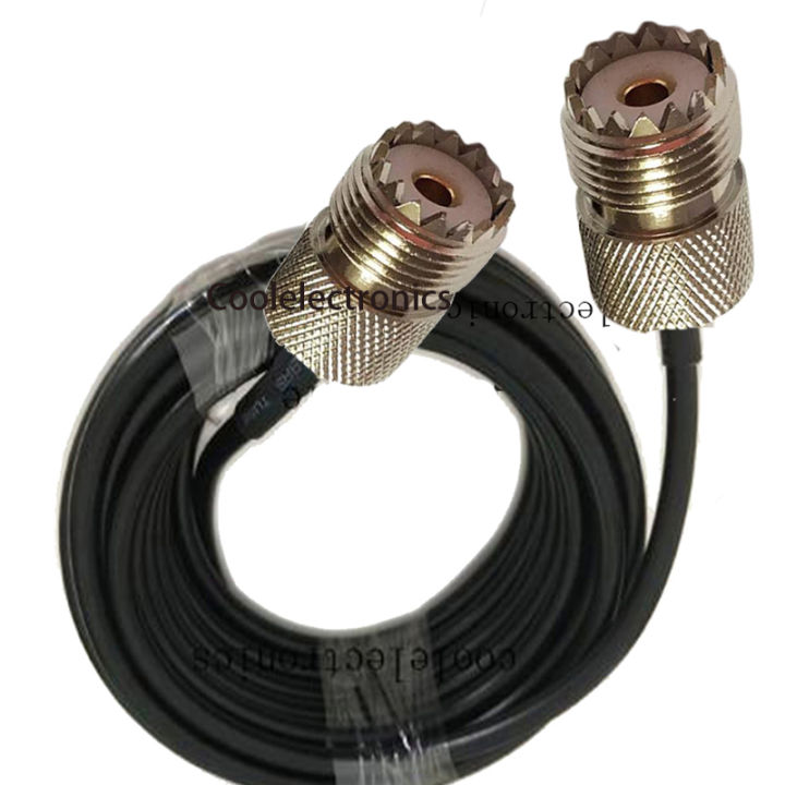 RG58 50-3 UHF SO239 Jack Female to UHF Female RF Connector Coax Coaxial Pigtail Cable Wifi Antenna 50cm 1/2/3/5/10/15/20/30m