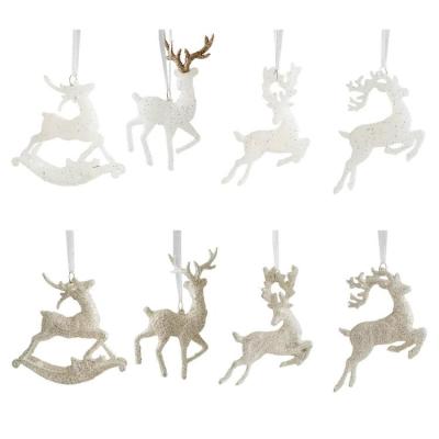 Christmas Hanging Tree Ornament Christmas Ornaments Reindeer Figurine Decorative Pendants Reindeer Party Favors Indoor Home Deer Decorations for Christmas Winter Holiday unusual