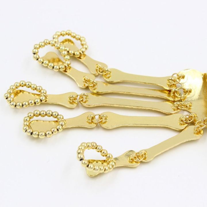ฮาโลวีนโซ่มือโลหะ-talon-skeleton-finger-สร้อยข้อมือผู้หญิง-skull-สายรัดข้อมือของขวัญเครื่องประดับ