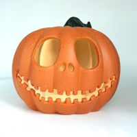 ?►✖❡ 2022 Halloween Large Pumpkin Lamp Hollowout Glow Lantern Childrens Bucket Light Candy Container Battery Powered