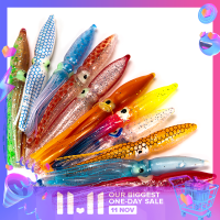 ✨???LANG 10pcs 8cm Soft Lure ปลาหมึกเหยื่อเทียมปลาปลาหมึกปลาทูน่า Sailfish baits