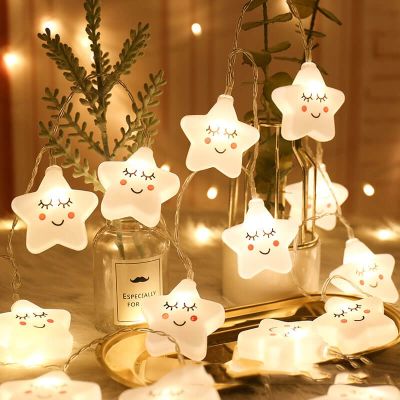 LED Star Light String Moon Lamp Cloud Garland Curtain Garden Holiday Bedroom Christmas Outdoor Wedding Fairy Party Decorations