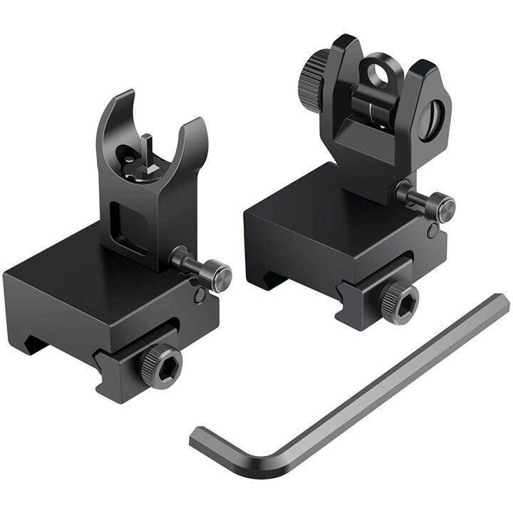 SMR99 Flip Up Rear Front and Iron Sights Best Backup fits Picatinny ...