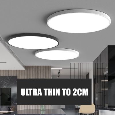 Ultra Thin LED โคมไฟเพดาน Stepless Dimmable โมเดิร์น20นิ้วโคมไฟเพดานแบนไฟสำหรับห้องนอนห้องนั่งเล่น220V 110V