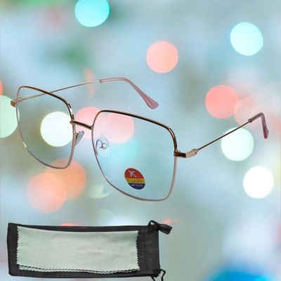 แว่นกรองแสงคอมและมือถือ กรองแสง แท้ ทรงแฟชั่น Super Blue Block กรองแสงสีฟ้า 90-95% ลดเหลือ99 แว่นกรองแสงสีฟ้า