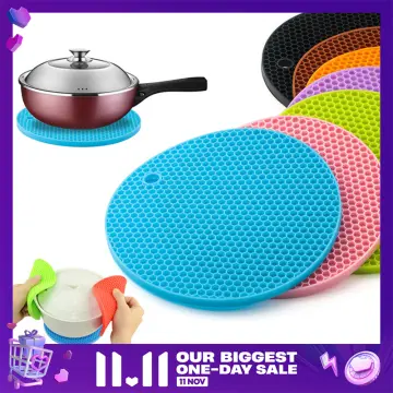18/14cm Round Heat Resistant Silicone Mat Drink Cup Coasters Non-slip Pot  Holder Table Placemat Kitchen Accessories Onderzetters