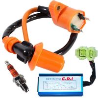 High Performance Racing Ignition Coil 6 Pin CDI 3 Electrode Spark Plug for GY6 50Cc 150Cc 125Cc ATV Moped Scooter Parts